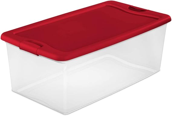 clear storage bins with lids large