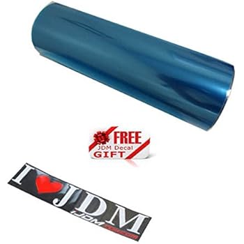iJDMTOY 12 by 48 inches Self Adhesive 20% Dark Blue Headlight, Tail Lights, Fog Lights Tint Vinyl Film