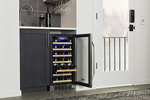 EdgeStar-30-Bottle-Built-In-Wine-Cooler-Stainless-SteelBlack
