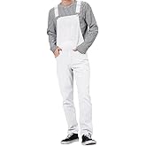 LONGBIDA Men's Denim Bib Overalls Relaxed Fit Fashion Jean Jumpsuit