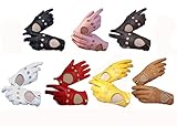 Women's Genuine Leather Full-finger Driving Gloves- Lambskin