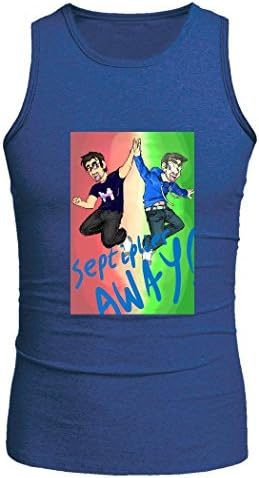 Tiny Box Tim and Septiceye Sam Custom Men's Tank Top Sleeveless Tee by Hkhoodies (Blue)