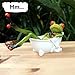 3D Creative Frog Figurine, Red Eyed Tree Frog Lying in The Bathtub, Novelty Frog Collectibles Funny Decor for Bathroom Home Desk