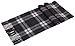 ANDORRA Men's Cashmere Scarf w/ Gift Blue Box, Charcoal/White Plaid