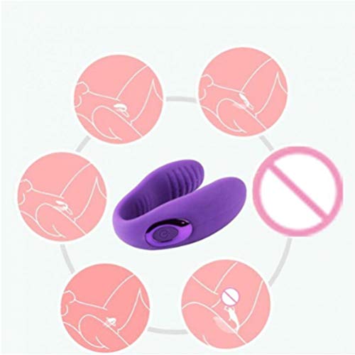 Liwez U-Shape Couple Love Stimulation Promote Toys Multi-Speed Bed Sport Tool Rechargeable Silicone Couples (Black) - Thumbnail 5