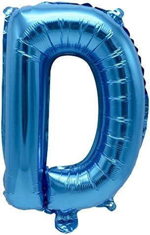 DecorativeConceptsUK 16" BLUE LETTERS & NUMBERS BALLOONS BIRTHDAY ANNIVERSARY DECORATION (16" BLUE LETTER D)