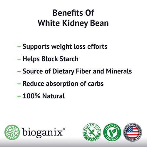 Pure White Kidney Bean Extract 1800mg Serving (200 Capsules) Best Carb and Fat Blocker & Starch Intercept Supplement for Weight Loss