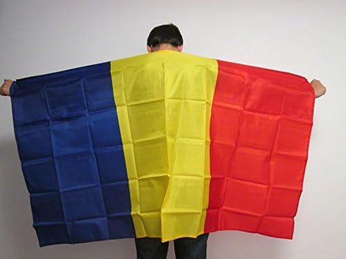 AZ FLAG, Romania Body Flag, 3x5 Ft, Romanian Cap Flag, 100% Polyester with Inegrated Sleeves and Hood, Vivid Colors