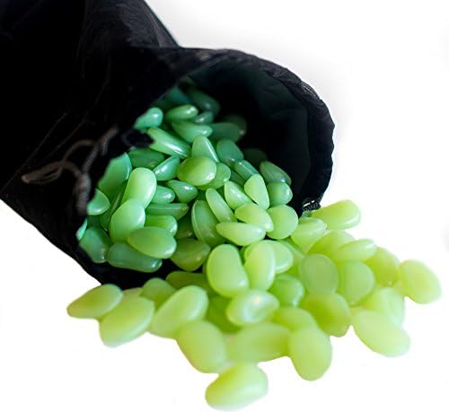 Glow Rocks Premium Glow in the Dark Pebbles for Decoration - 200 count