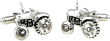 Farm Tractor SUV Auto Electric Car Cufflinks By Athena