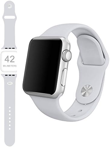 Apple Watch Band, Modorey Soft Replacement Apple Watch Silicone Band (42mm ML Fog)