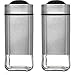 CHEFVANTAGE Salt and Pepper Shakers Set with Adjustable Pour Holes - Stainless Steel