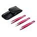 Codream 3pcs Eyebrow Tweezers Set, Stainless Steel Tweezers with Slanted, Straight and Pointed Tip for Ingrown Hair, Eyebrow shaping, Hair Removal Tool with Leather Black Case