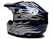 TMS Youth Kids Blue Flame ATV Dirt Bike Motocross Helmet with Goggles and Gloves (Large)
