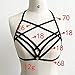 liwei18 Women's Harness Body Bra Black Belt Elastic Cupless Cage Bra Bralette Crop Top