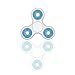 SPINTECH - Omega Tri-Spinner Fidget Toy With Premium Hybrid Ceramic Bearing (same size, White)