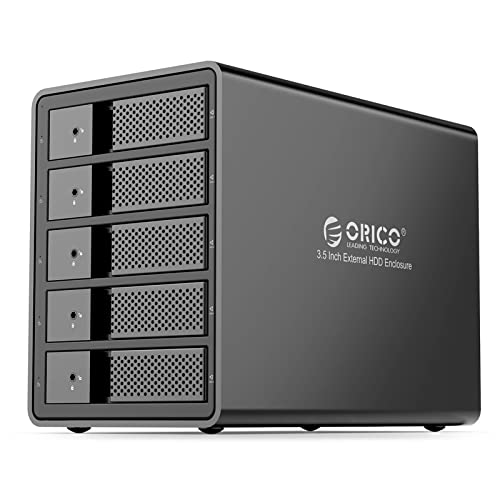 ORICO 5 Bay USB 3.0 to SATA Chia External Hard Drive Enclosure for 3.5