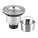 Sink Strainer,Kitchen Sink Strainer with Removable Deep Waste Basket by AULife,Drain Strainer Assembly,Stainless Steel