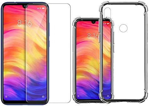 AVICA® Combo Offer Soft Transparent Back Cover TPU + 2.5D HD Flexible Tempered Glass for Xiaomi Redmi Note 7 / Redmi Note 7 Pro