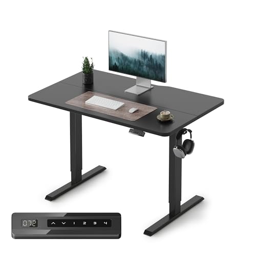 FEZIBO Standing Desk with Height Adjustable, Standing Desk Stand up Riser Workstation 37 inches Black