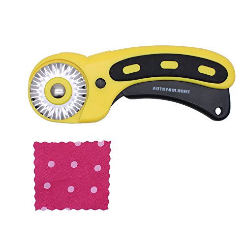 AUTOTOOLHOME 45mm Wavy Rotary Cutter 10pc Pinking Circular Refill