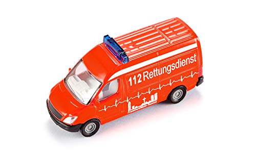 siku 0805, Krankenwagen, Metall/Kunststoff, Rot, Vielseitig einsetzbar, Spielzeugfahrzeug für Kinder – Bild 3