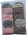 AnVei-Nao Womens Girls Stripe Cute Cat Toes Soft Pattern Crew Socks 6 Pairs 3D