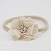 Asufegucd Rabbit Ears Cloth Bow–Stretch Headbands for Baby Toddler Girls Birthday, Party,Shower (Khaki)