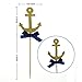 Bilipala Anchor Cake Cupcake Topper Picks For Nautical Theme Decorations Party Supplies, 12 Counts