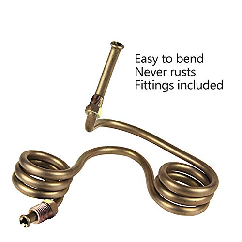 25 Ft. of 3/16 in Copper-Nickel Coil Brake Line Flexible, Easy to Bend Replacement Tubing Kit (Includes 16 Fittings) -Inverted Flare, SAE Thread - Thumbnail 2