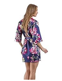 Kimono corto de satén para dama para bodas y damas de honor