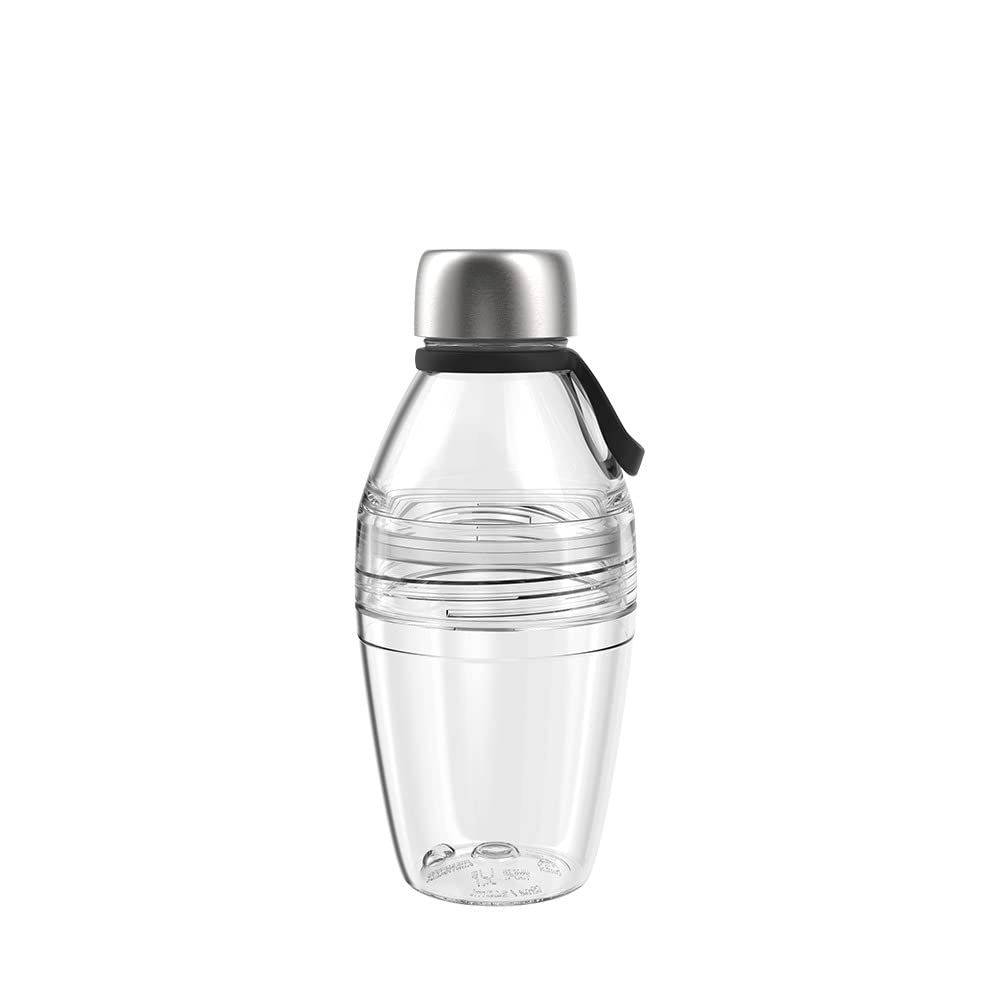KeepCup Water Bottle, Reusable Lightweight Plastic Dual Opening with Leakproof Steel Cap, 18oz/530ml - Black