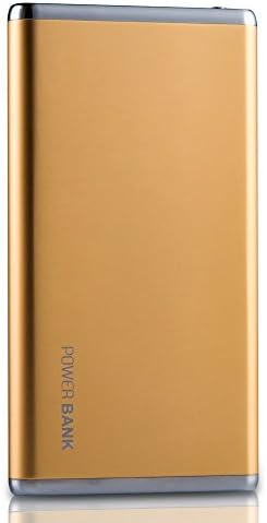 SCUD PC-6000E-GD Elf Ultra-Slim Portable External Battery Backup Charger Power Bank 6000mAh,Champagne Gold