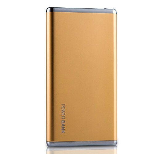 SCUD PC-6000E-GD Elf Ultra-Slim Portable External Battery Backup Charger Power Bank 6000mAh,Champagne Gold