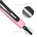 HIRALIY Hair Straightener Brush with Professional PTC Ceramic Heating and LCD Display(Pink)