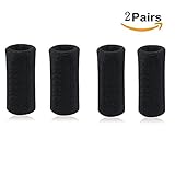 ANMKOT 2 Pair 6' Inch Wrist Sweatband in black - Athletic Cotton Wristbands Armbands (Black, 6 inch)