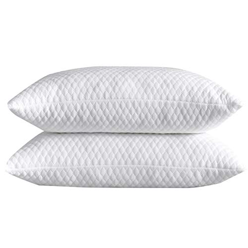 NTCOCO 2 Pillows, Shredded Memory Foam Bed Pillows for Sleeping, with