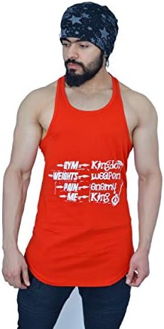 Anax Aesthetics Longline Arc Spartan Quote Gym Wear, Sleeveless Gym Stringer, Men's Vest, Gym Vest, Tank Top, Sando Vest…