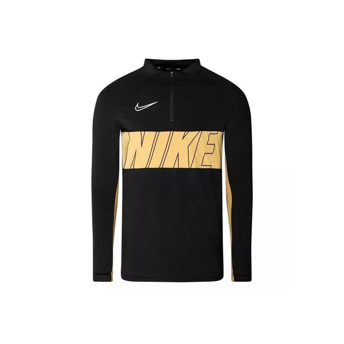 Nike children Dry Acd Dril Top Sa Sweatshirt, Black/Black/Jersey Gold/White, S