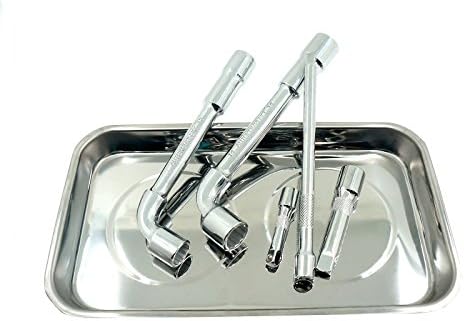 King Company Magnetic Tools &amp; Parts Tray, Rectangular Mental Things Organization Set, Stainless Steel + strong magnets, Screws, Sockets, Bolts, Pins, Large Capacity