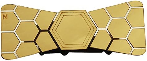 Men Desinger Shining Golden Acrylic Hex Bow Necktie Suit Party Accessories