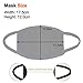 heartybay 5 Pack Mouth Mask Unisex Cool Shape for Kids Teens Men Women Lovers, Cotton Anti-Dust Windproof Motorcycle Face Masks for Ski Cycling Camping(Black)