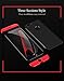 Winhoo iPhone 7/8 Plus Case,3 in 1 Luxury 360° Full Body Protective Ultra Thin Slim Fit an-Scratch Skid-Proof Shock-Absorption Bumper Hard Back Cover Case Skin for Apple iPhone 7/8 Plus (Black&Red)