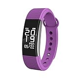 Fitness Tracker Heart Rate Monitor Touch Screen Activity Pedometer with Waterproof Smart Wristband and Sleep Monitor Smart Bracelet for Andorid and IOS, BHTSMART F1 (purple)