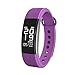 Fitness Tracker Heart Rate Monitor Touch Screen Activity Pedometer with Waterproof Smart Wristband and Sleep Monitor Smart Bracelet for Andorid and IOS, BHTSMART F1 (purple)