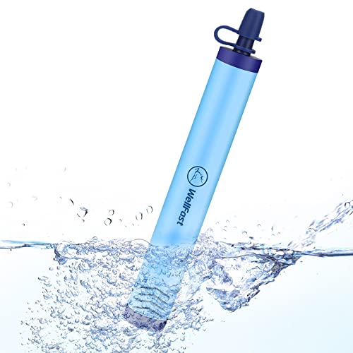 WELLFAST Survival Straw Filter, Portable Water Filter Straw for