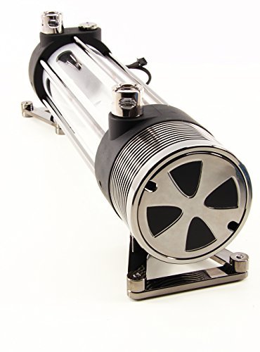 Monsoon MMRS Custom Reservoir w/ D5 Pump Mount - 304.8mm length (12 in.) - Black Chrome