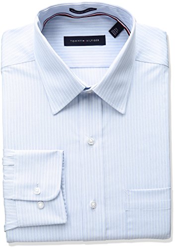 Tommy hilfiger men s non iron regular fit banker stripe…