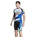 INBIKE Men's Summer Breathable Cycling Jersey and 3D Silicone Padded Shorts Set Outfit, Navy, (US) L-(CN) XXL