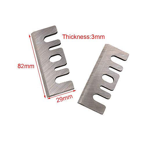 2Pcs 3-1/4 Inch High Speed Steel Electric Planer Spare Blades Knives Replacement for Hitachi F20A Wood Cutting Tool 82x29x3mm